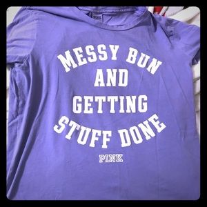 Messy Bun and Getting Stuff Done T Shirt from Pink